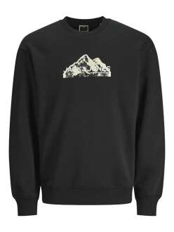 Jack Jones Mountaın Logo Bisiklet Yaka Erkek Sweat 12262094