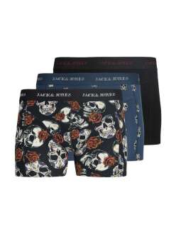 Jack Jones Murphy Skull 3 Lü Paket Erkek Boxer 12283379