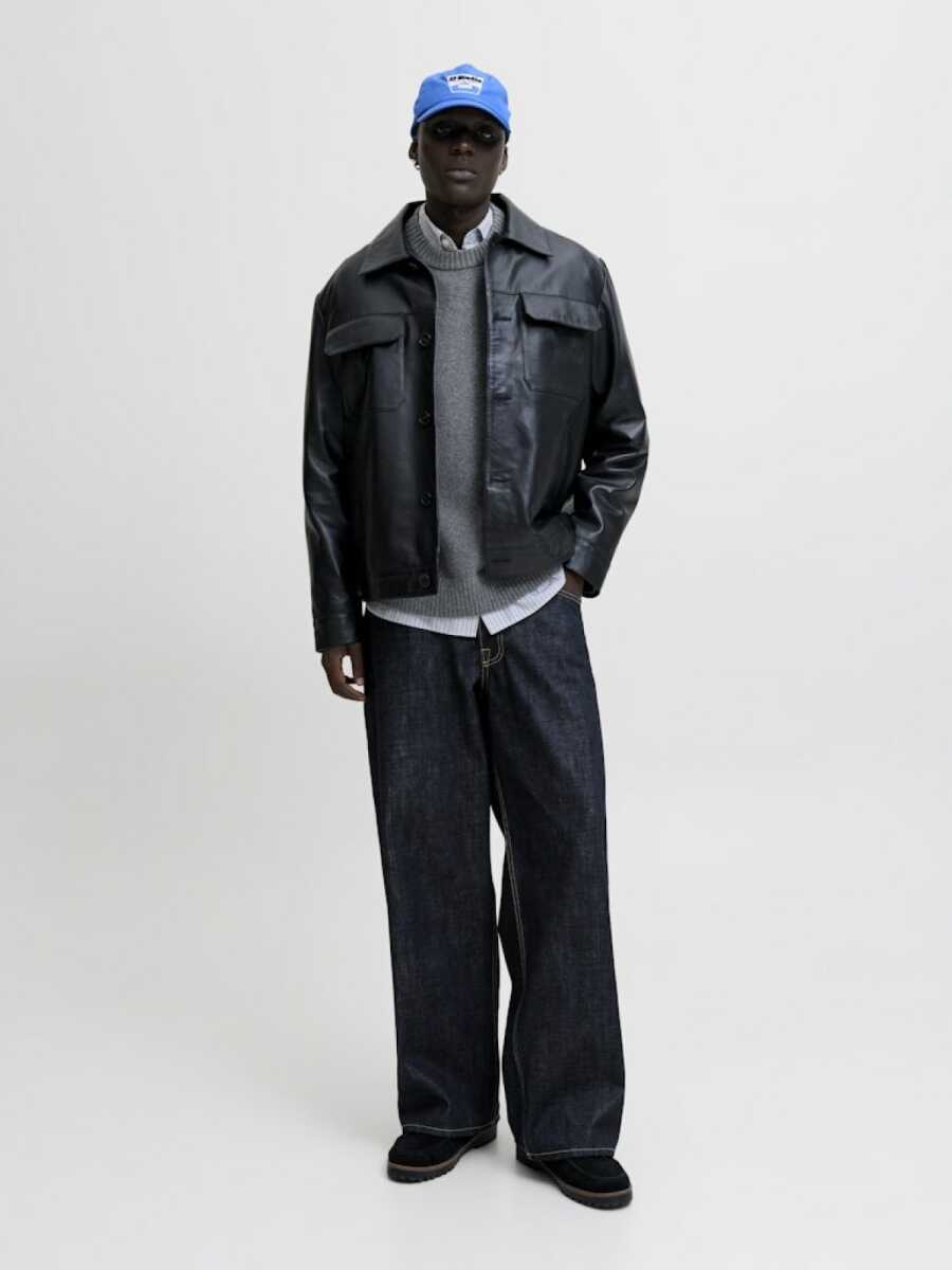 Jack Jones Norrebro Bisiklet Yaka Loose Fit Erkek Kazak 12282728 (1)