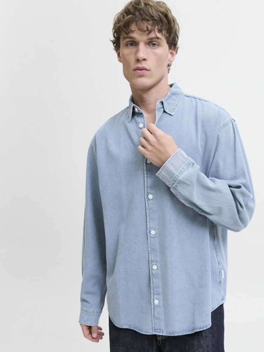 Jack Jones Norrebro Denim Loose Fit Erkek Jean Gömlek 12282775 (1)