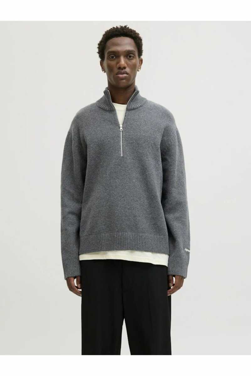 Jack Jones Norrebro Fermuarlı Yaka Loose Fit Erkek Kazak 12282749 - Jack Jones