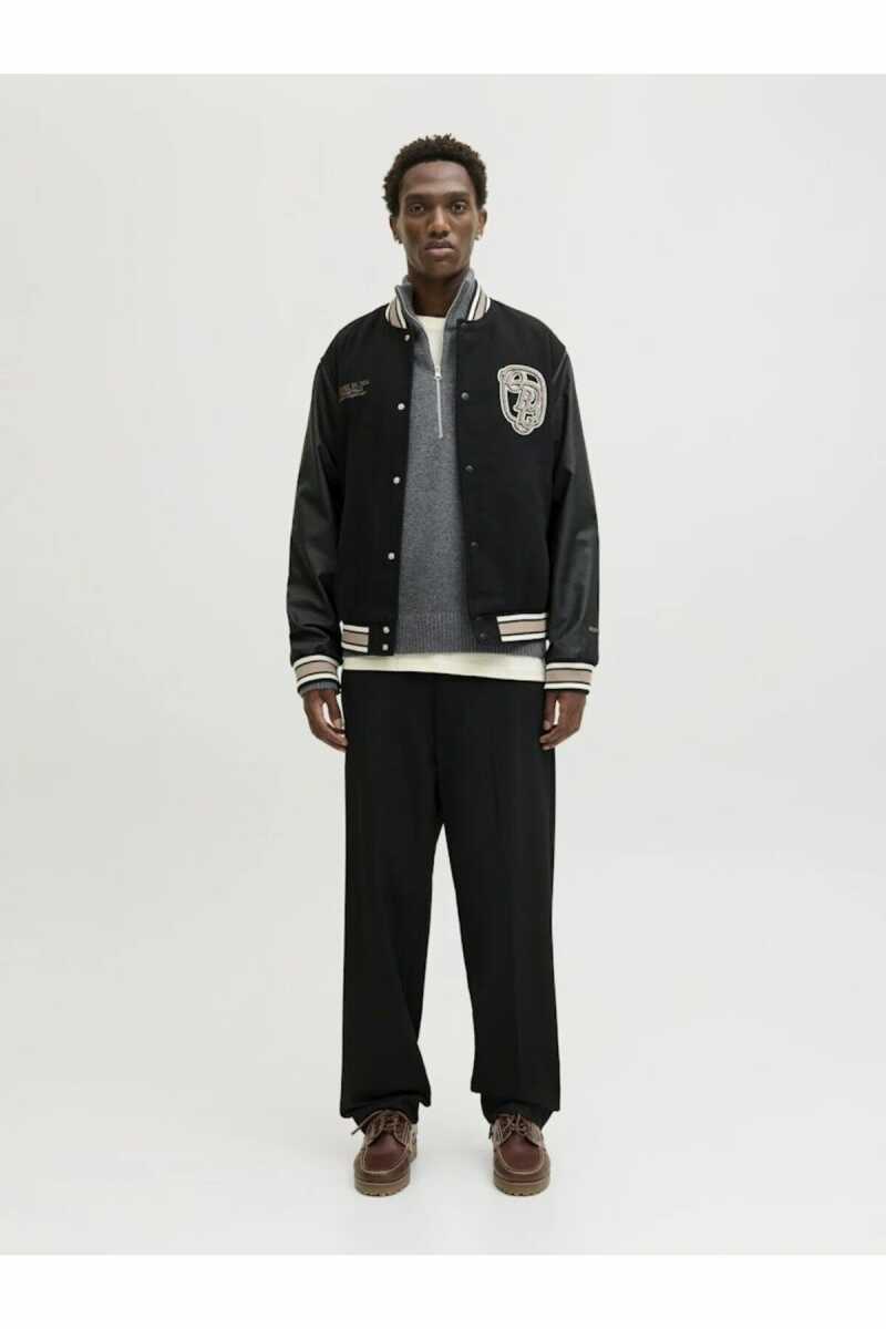 Jack Jones Norrebro Fermuarlı Yaka Loose Fit Erkek Kazak 12282749 - Jack Jones (1)