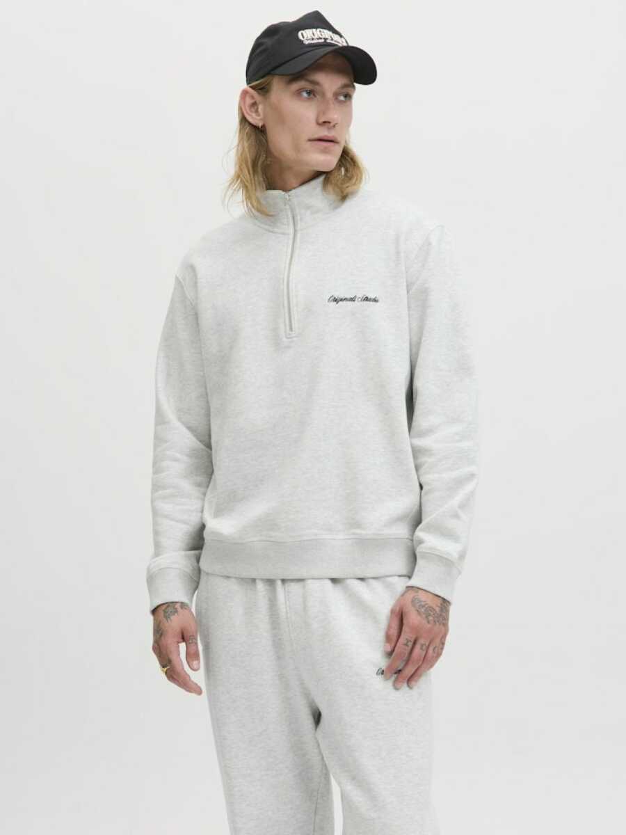 Jack Jones Norrebro Fermuarlı Yaka Relax Fit Erkek Sweat 12282899 - 3