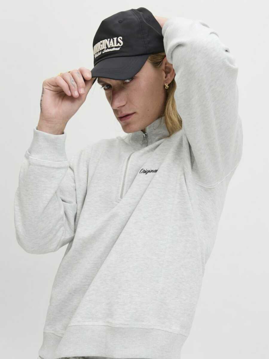 Jack Jones Norrebro Fermuarlı Yaka Relax Fit Erkek Sweat 12282899 - 4