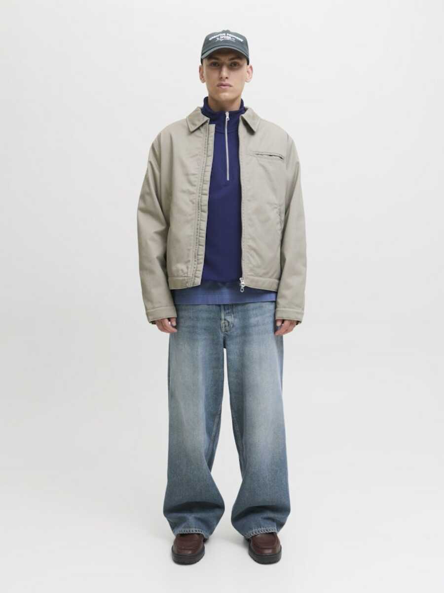 Jack Jones Norrebro Fermuarlı Yaka Relax Fit Erkek Sweat 12282899 - 2