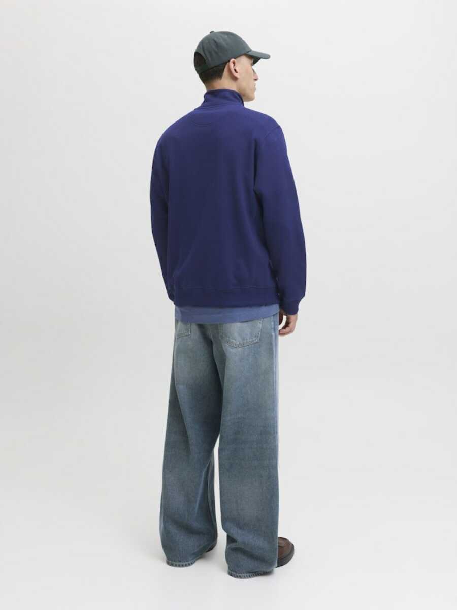 Jack Jones Norrebro Fermuarlı Yaka Relax Fit Erkek Sweat 12282899 - 4