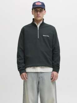 Jack Jones Norrebro Fermuarlı Yaka Relax Fit Erkek Sweat 12282899