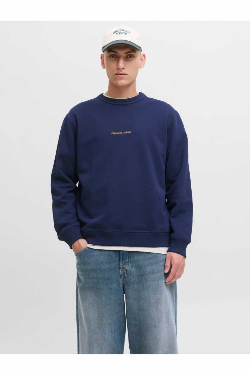 Jack Jones Norrebro Relax Fit Bisiklet Yaka Erkek Sweat 12282893 - 1