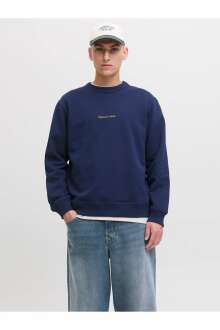 Jack Jones Norrebro Relax Fit Bisiklet Yaka Erkek Sweat 12282893