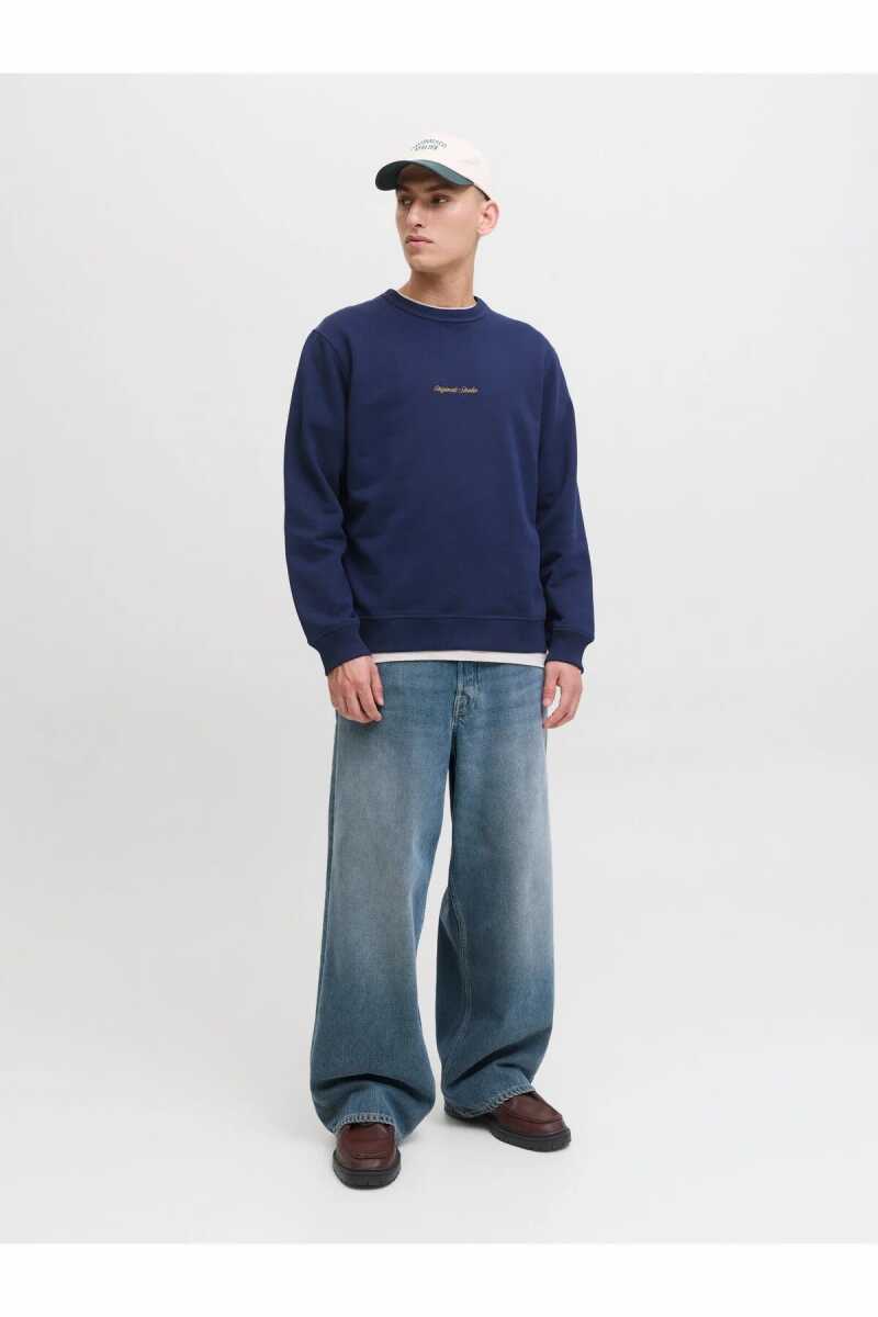 Jack Jones Norrebro Relax Fit Bisiklet Yaka Erkek Sweat 12282893 - 2