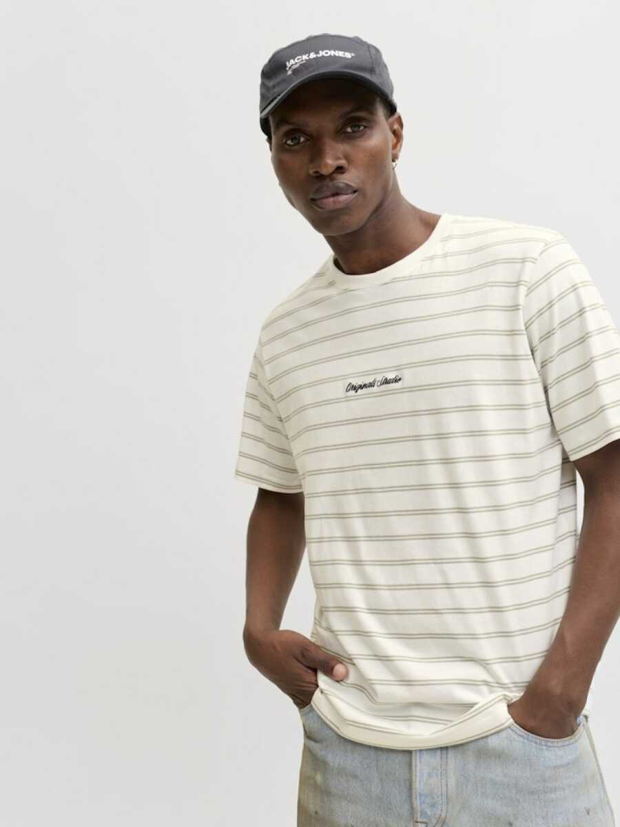 Jack Jones Norrebro Strıpe Çizgili Relax Fit Erkek Tişört 12291021 - Jack Jones (1)