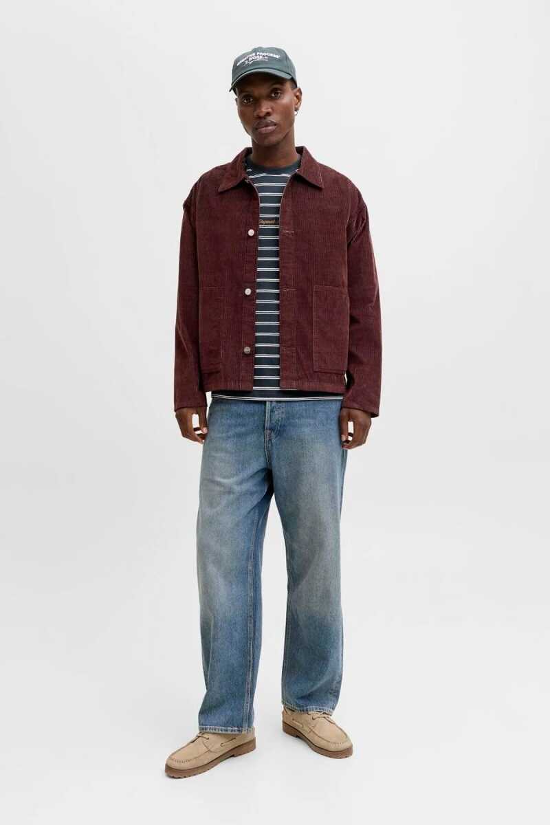 Jack Jones Norrebro Strıpe Çizgili Relax Fit Erkek Tişört 12291021 - Jack Jones (1)