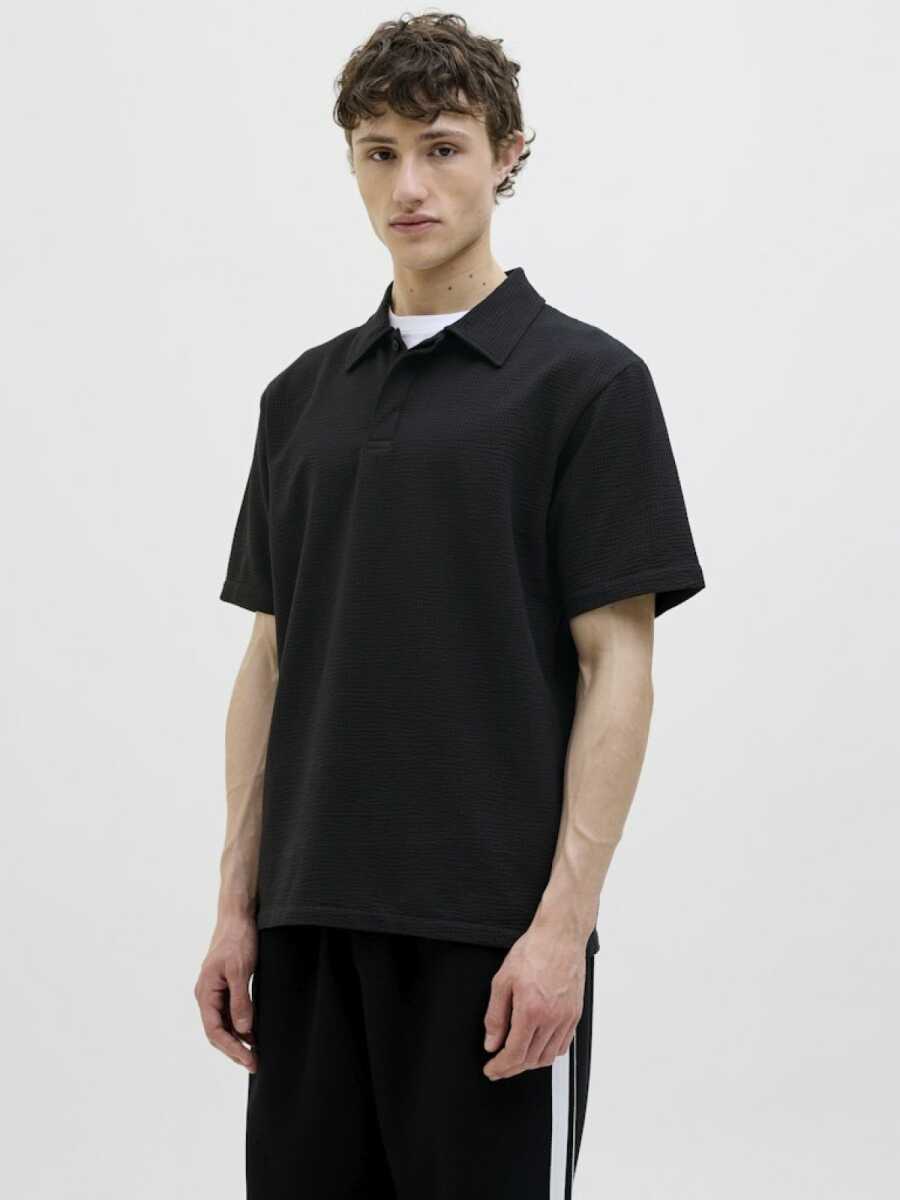 Jack Jones Sago Textured Erkek Polo Yaka Tişört 12276735 - 3