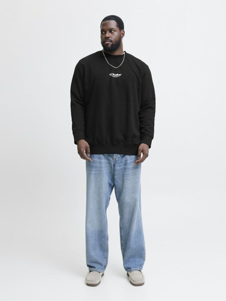 Jack Jones Soho Bisiklet Yaka Büyük Beden Erkek Sweat 12284682 (1)