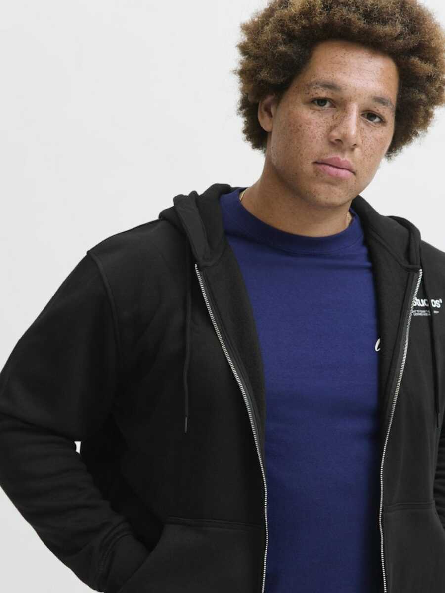 Jack Jones Soho Regular Fit Fermuarlı Erkek Büyük Beden Sweat 12279517 - 3