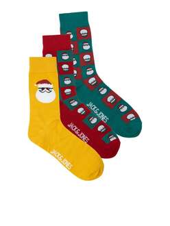 Jack Jones Square Santa 3 Lü Paket Erkek Çorap 12246143 
