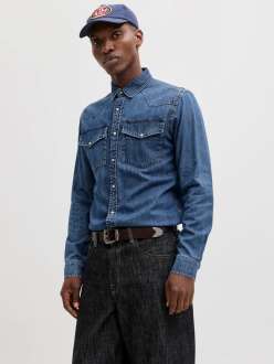 Jack Jones Western Erkek Jean Gömlek 12289219 