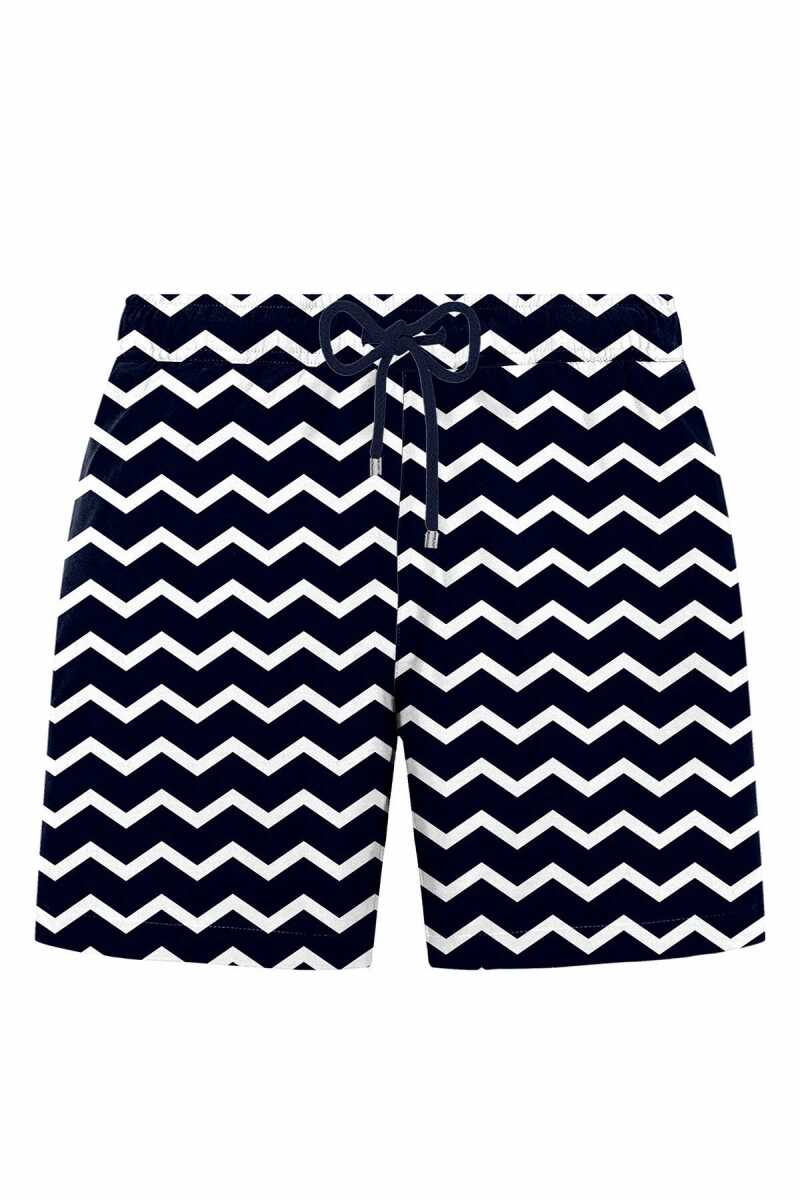 John Frank Gts All Over Prınted Erkek Deniz Şortu JFSSSWL128-ZIGZAG
