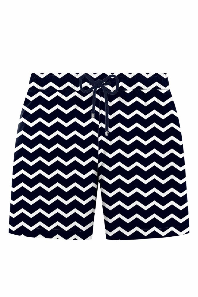 John Frank Gts All Over Prınted Erkek Deniz Şortu JFSSSWL128-ZIGZAG