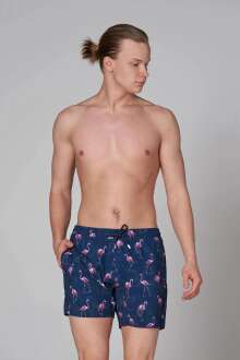 John Frank Gts All Over Prınted Erkek Deniz Şortu JFSSSWL61-FLAMINGO NAVY