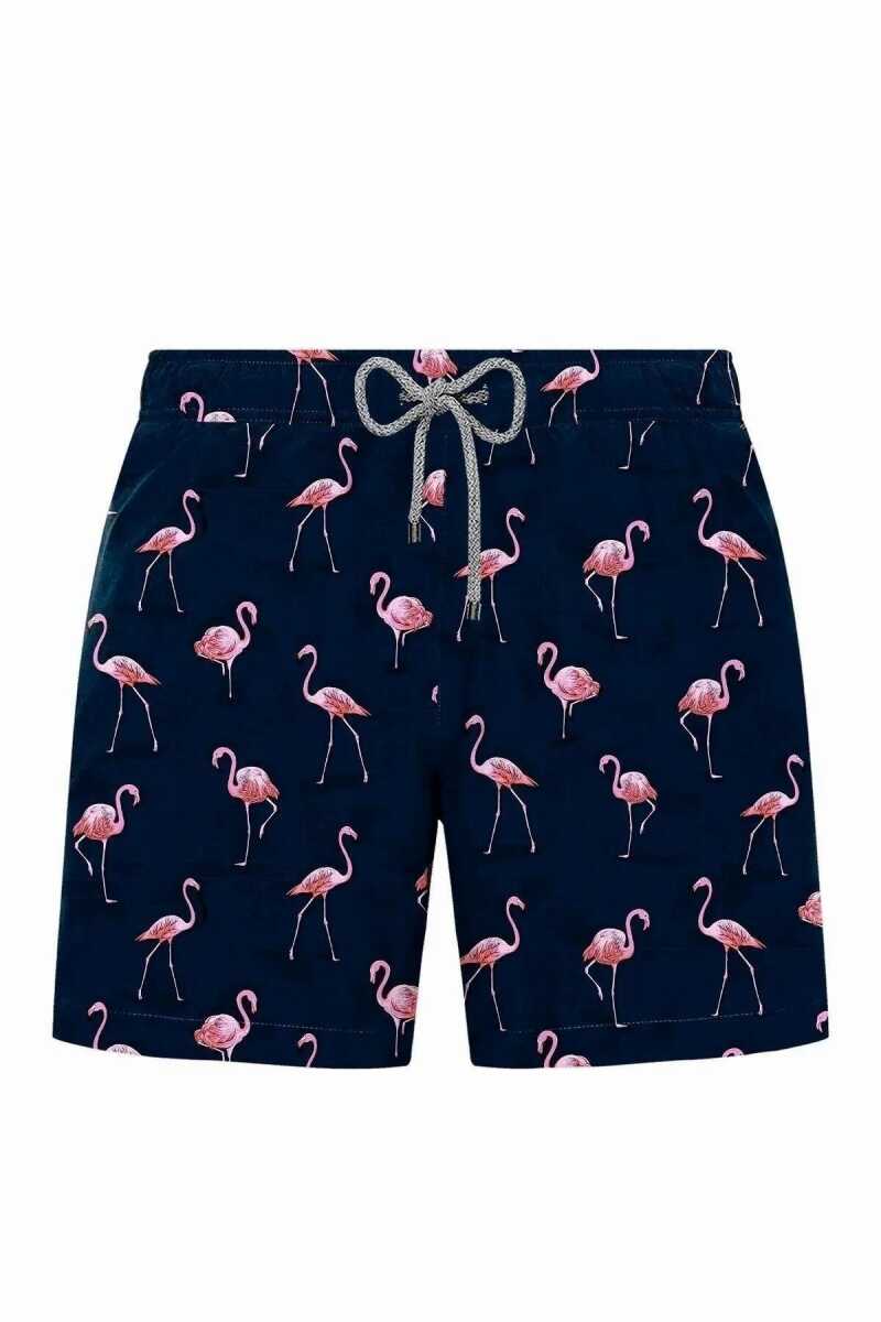 John Frank Gts All Over Prınted Erkek Deniz Şortu JFSSSWL61-FLAMINGO NAVY - 3