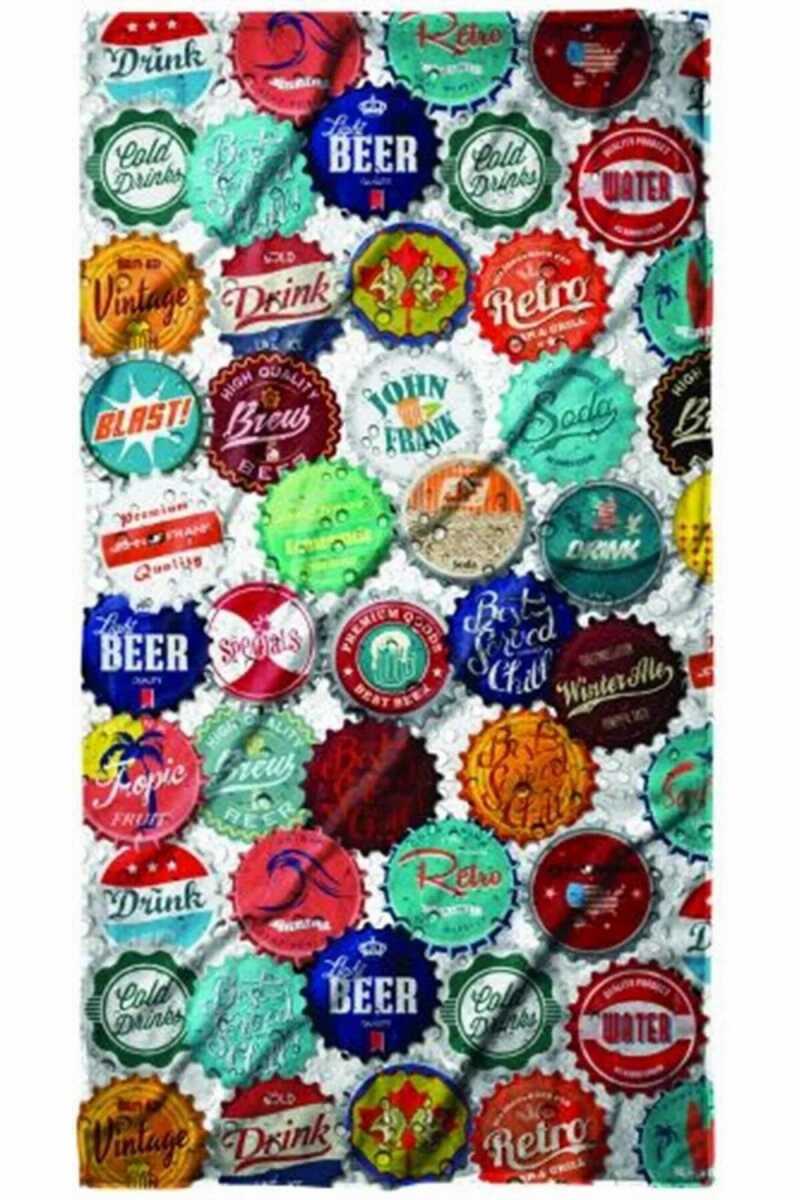 John Frank Unisex Plaj Havlusu JFSS23TW12-BEERCAP
