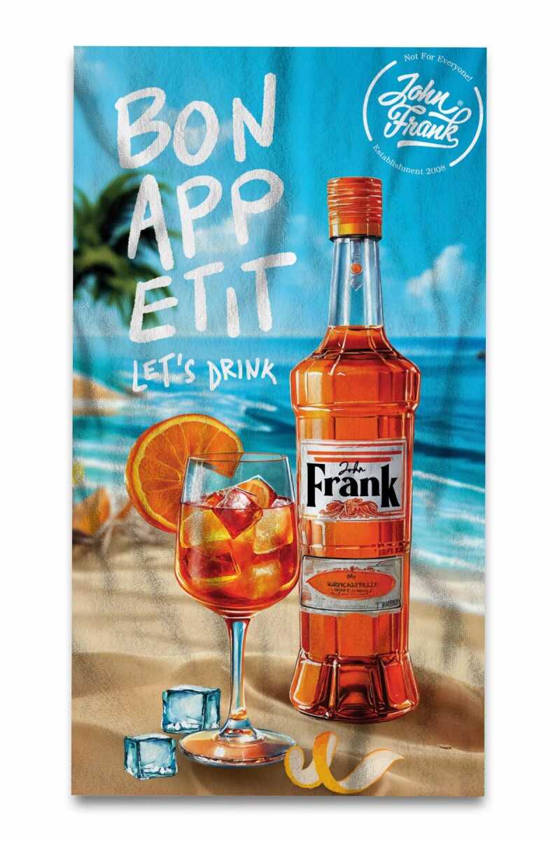 John Frank Unisex Plaj Havlusu JFSSTW13-ORANGE COCKTAIL