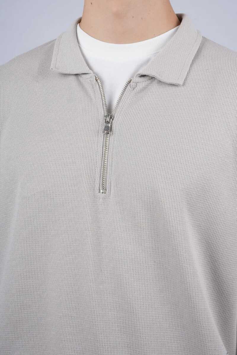 Jsco 6530 Js Polo Yaka Fermuarlı Waffle Erkek Sweat (1)