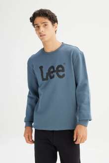 Lee Bisiklet Yaka Erkek Sweatshirt L80XTJTG