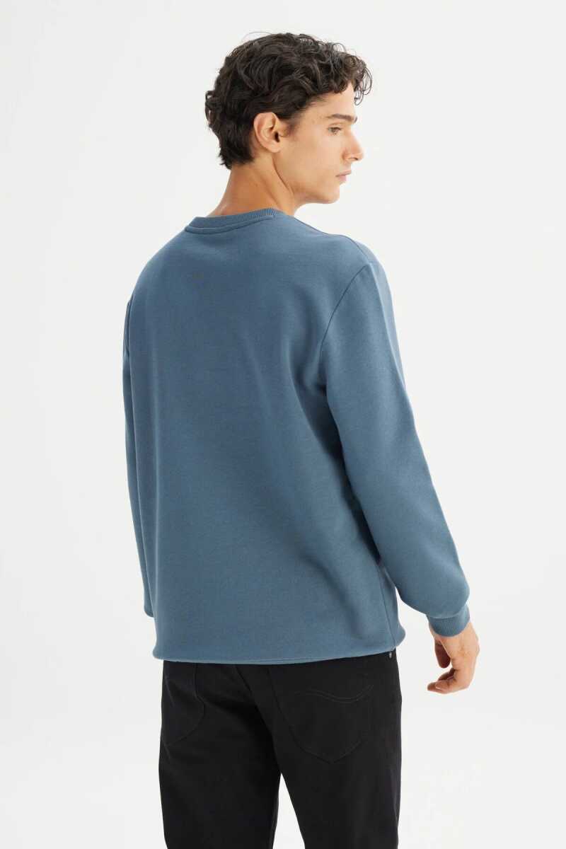 Lee Bisiklet Yaka Erkek Sweatshirt L80XTJTG - 5