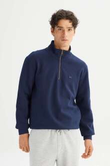 Lee Erkek Pike Interlock Half Zip Sweatshirt L2520312411