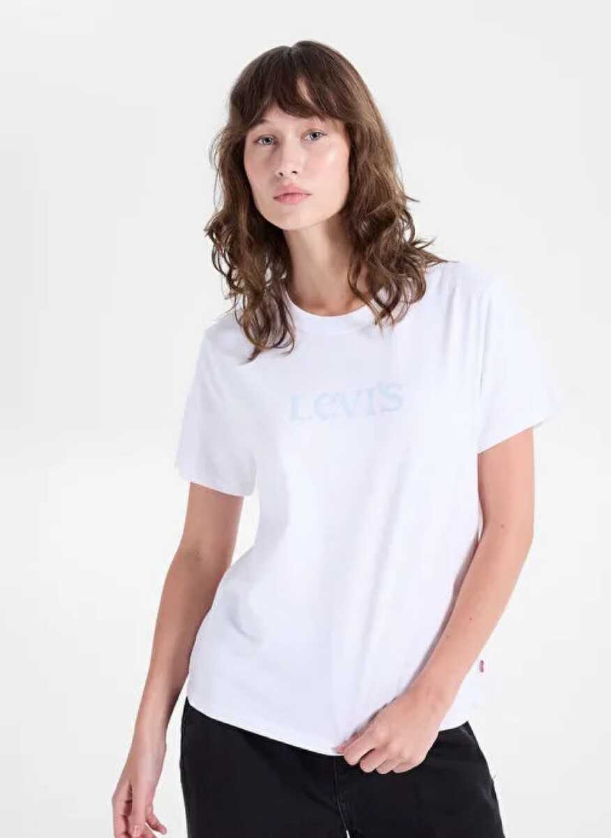 Levi's Gr Favorıte Tee Rhınestone Club Logo Kadın Beyaz Tişört 008BX-0008