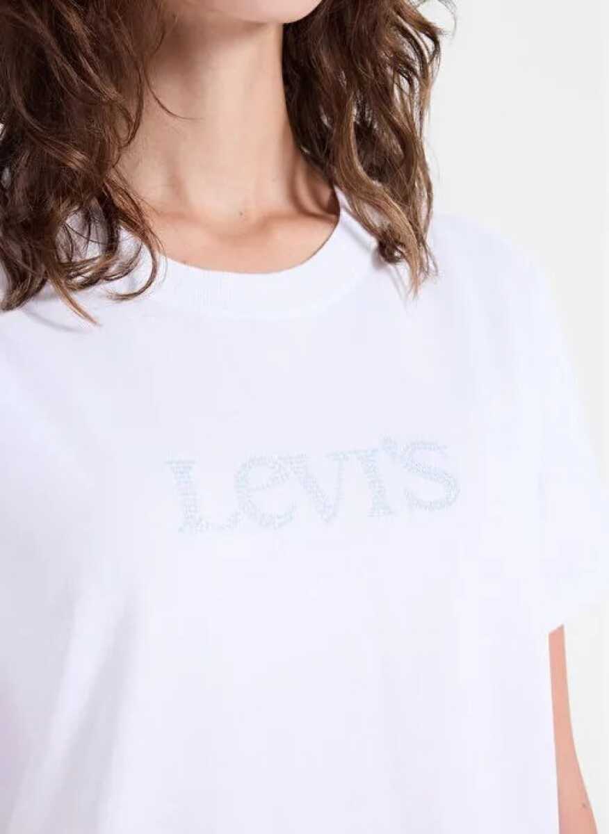 Levi's Gr Favorıte Tee Rhınestone Club Logo Kadın Beyaz Tişört 008BX-0008 - 4