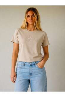 Levi's Gr Vıntage Tee Corded Scrıpt Logo Kadın Gri Tişört 008C0-0004 