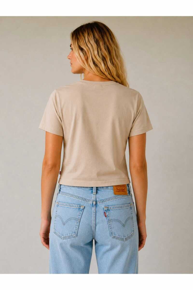 Levi's Gr Vıntage Tee Corded Scrıpt Logo Kadın Gri Tişört 008C0-0004 (1)