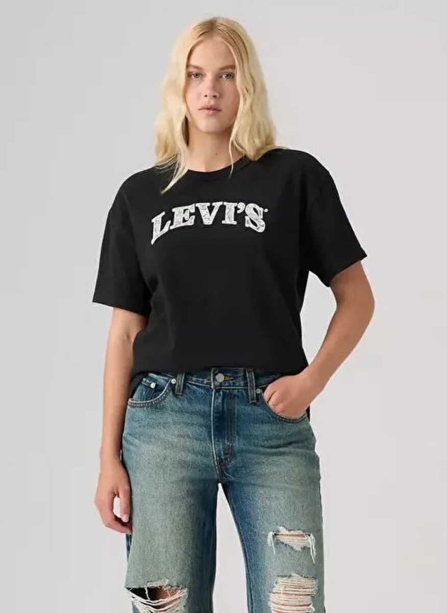 Levi's Gr Vıntage Tee Lace Arch Logo Kadın Antrasit Tişört 005OY-0051 (1)