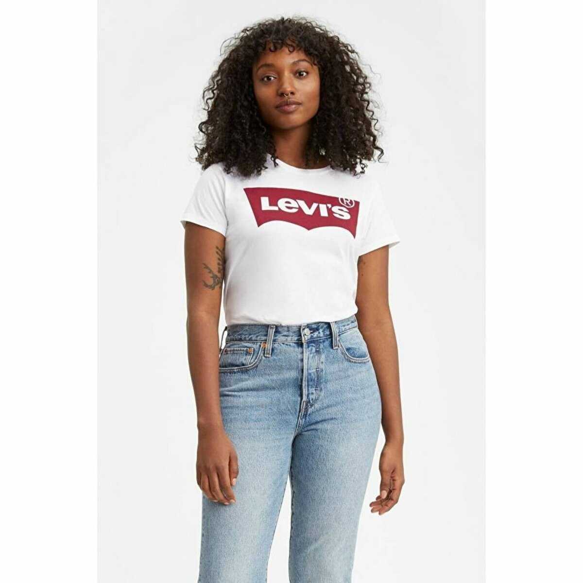 Levi's The Perfect Tee Large Batwıng Kadın Beyaz Tişört 17369-1310