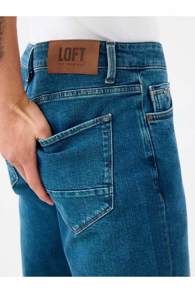 Loft Elton Dante Green Wash Erkek Jean Pantolon LF2038709 - 6