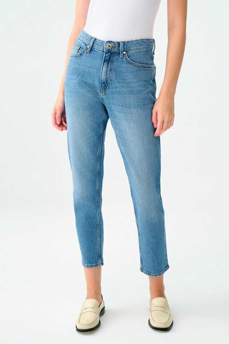 Loft Stella Mıd Blue Wash Mom Kadın Jean LF2037084 (1)