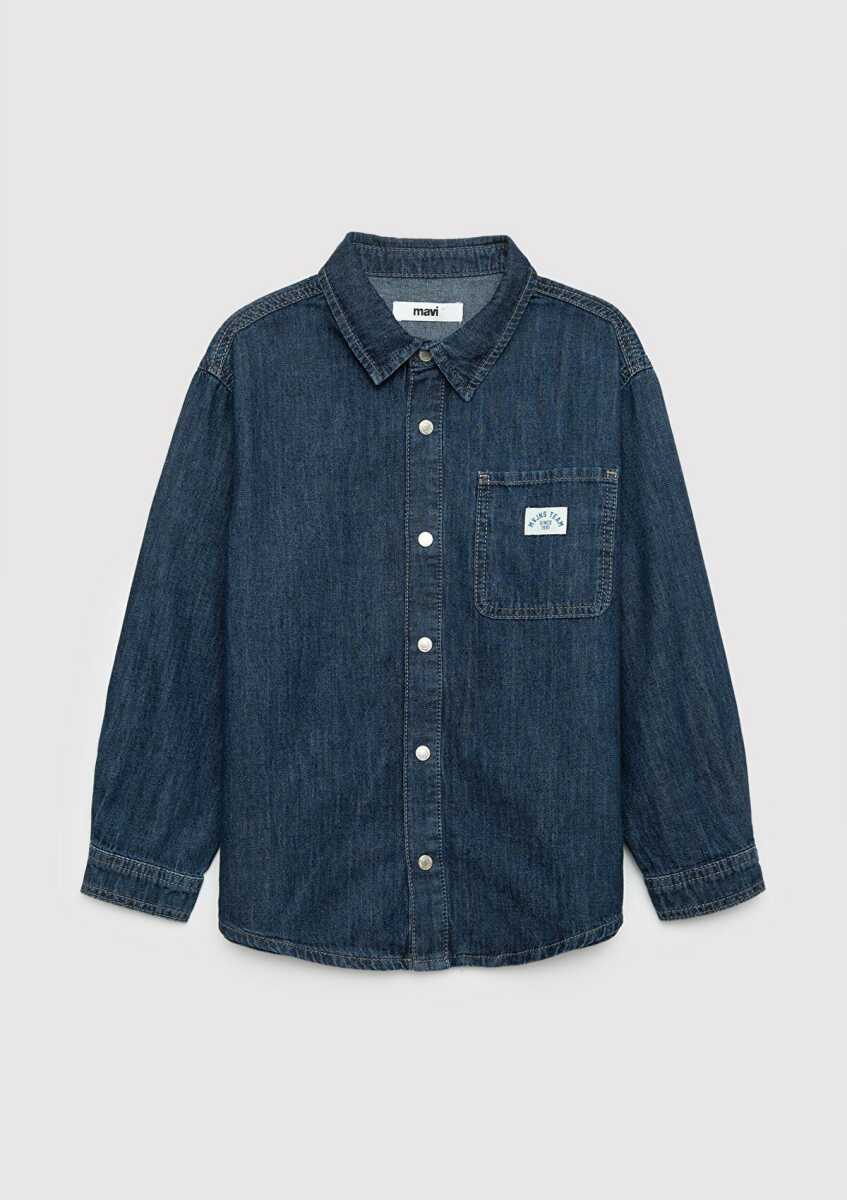 Mavi Adryan 90lar Koyu Mavi Denim Çocuk Jean Gömlek 6221158-A4157 - 2
