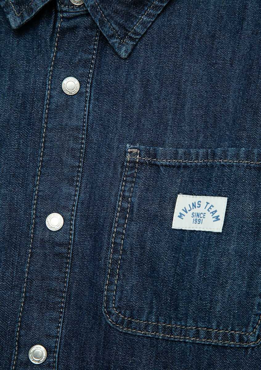Mavi Adryan 90lar Koyu Mavi Denim Çocuk Jean Gömlek 6221158-A4157 - 4