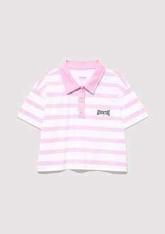 Mavi Advature Baskılı Çizgili Polo Yaka Çocuk Tişört 7610264-89905 