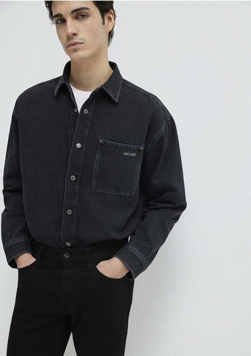 Mavi Aıdan Cloudy Smoke Mavi Black Erkek Jean Gömlek 0210588-85622 (1)