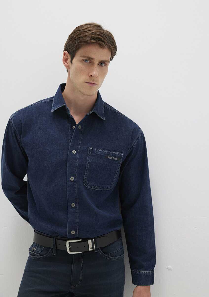 Mavi Aidan Mavi Black Vintage Indigo Mavisi Jean Gömlek 0210588-90768 (1)