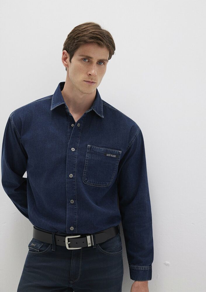 Mavi Aidan Mavi Black Vintage Indigo Mavisi Jean Gömlek 0210588-90768 (1)