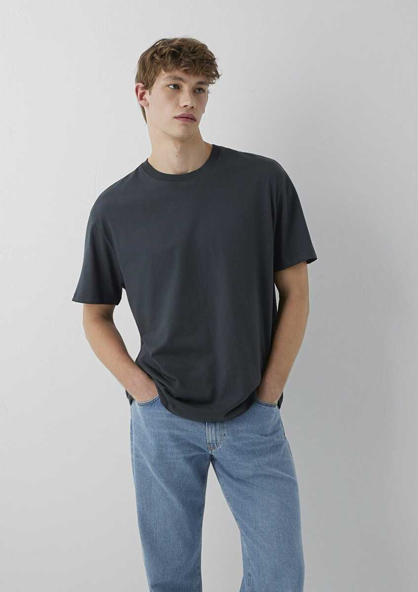 Mavi Antrasit Basic Loose Fit Erkek Tişört 066249-91268 - 1