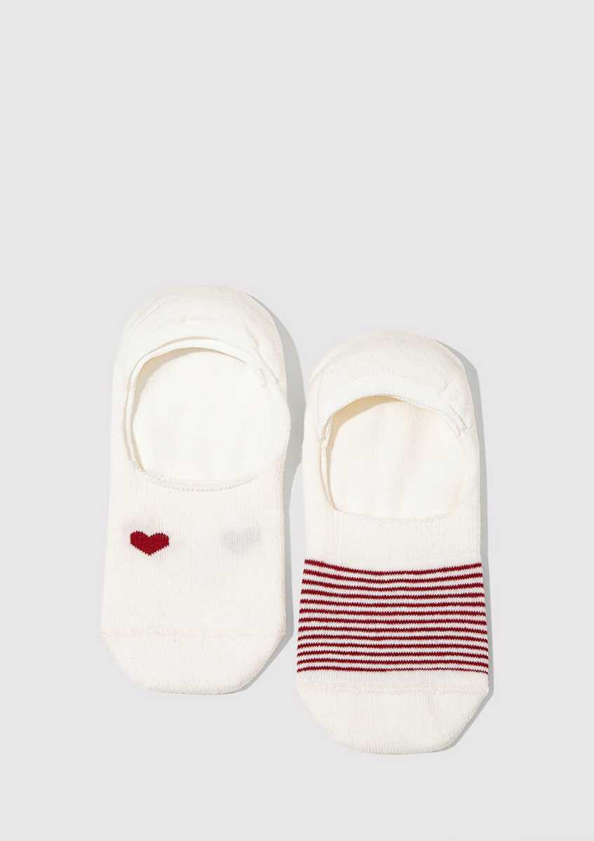 Mavi Babet 2 Li Paket Beyaz Kadın Çorap 1913552-620