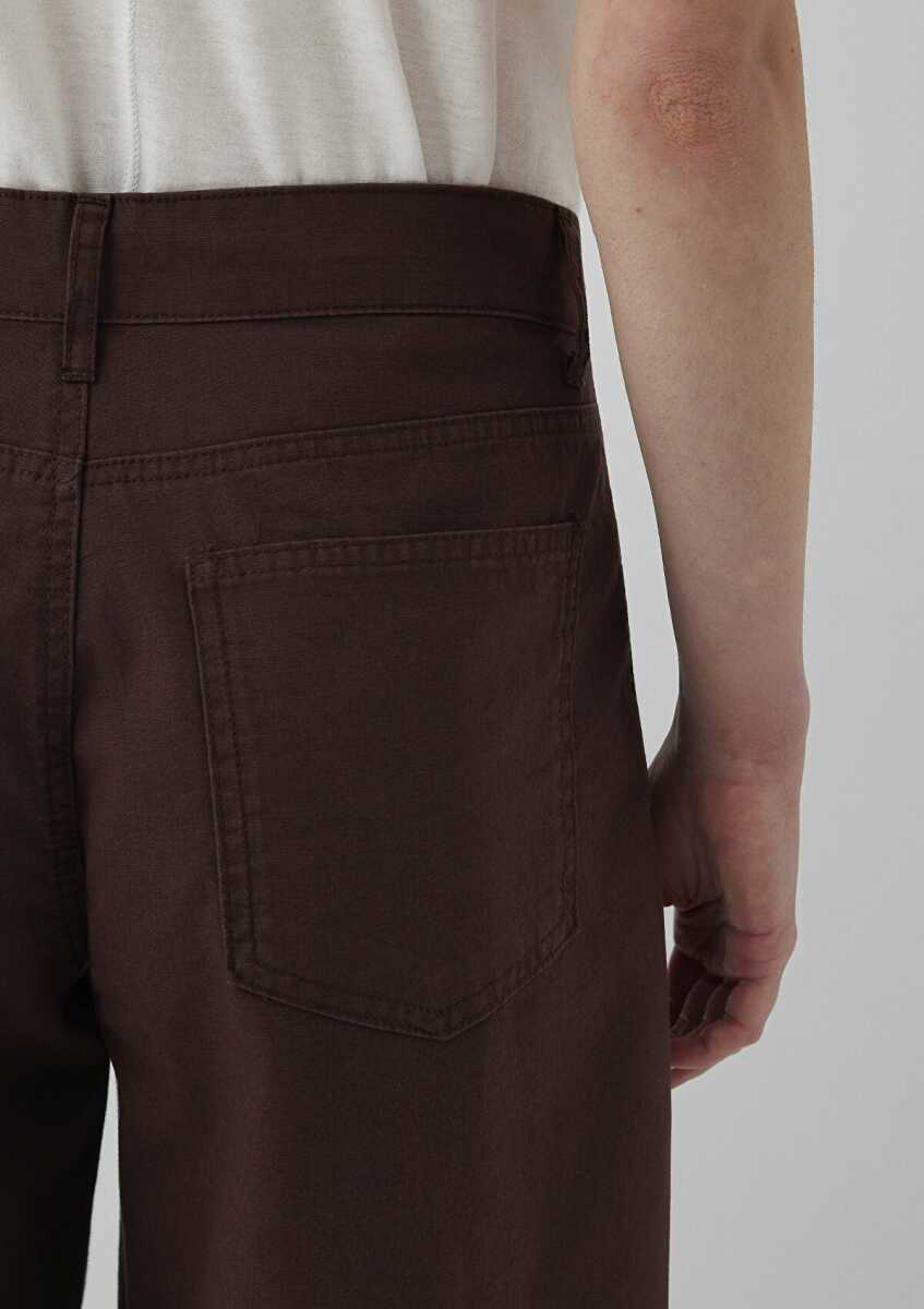 Mavi Bağcıklı Kahverengi Kadın Pantolon 1011274-70259 - 8