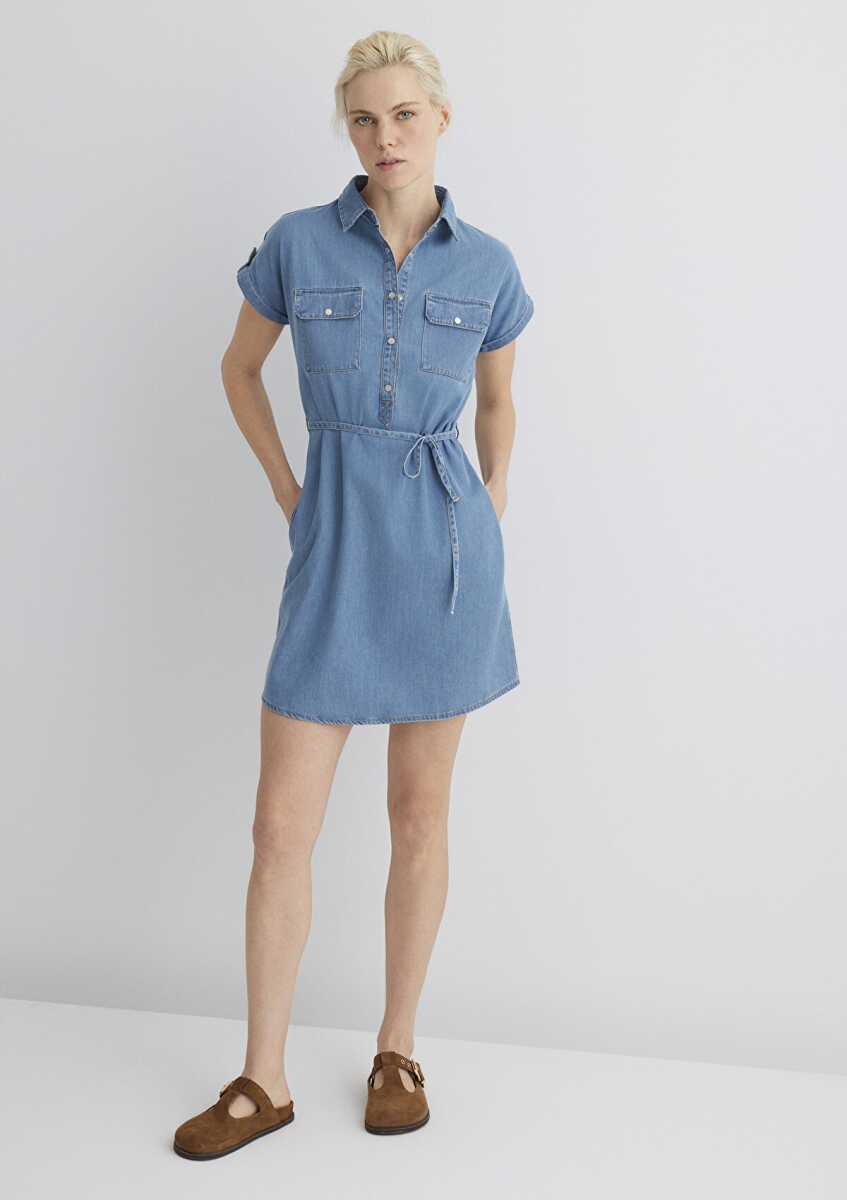 Mavi Barbara Lt Denim Kadın Elbise 130548-26176 - 2