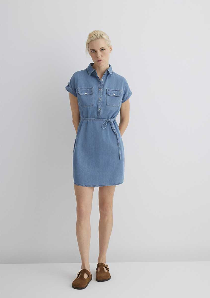 Mavi Barbara Lt Denim Kadın Elbise 130548-26176 - 4